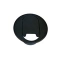 Kable Kontrol Round Face With Oval Bottom Plastic Desk Grommet - Black GR9201